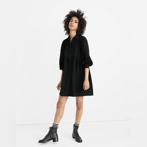 Madewell Denim Babydoll Shirtdress in Washed Black